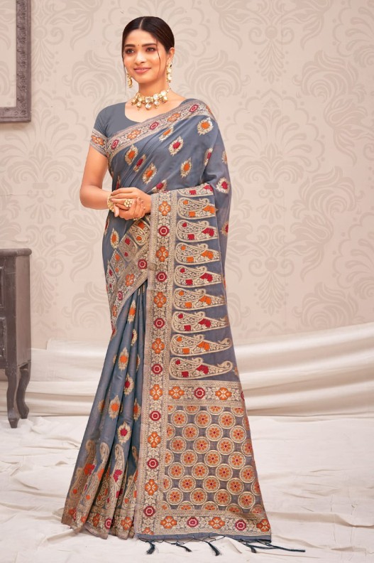 Pure Cotton silk saree with rich pallu saree
