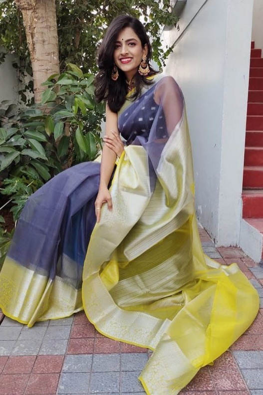 LIGHT WEIGHT PARTY WEAR PURE ORGANZA SILK SAREES