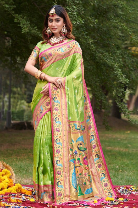 Pure and original Paithani silk saree with Rich Pallu
