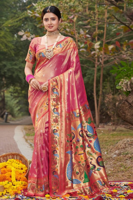 Pure and original Paithani silk saree with Rich Pallu